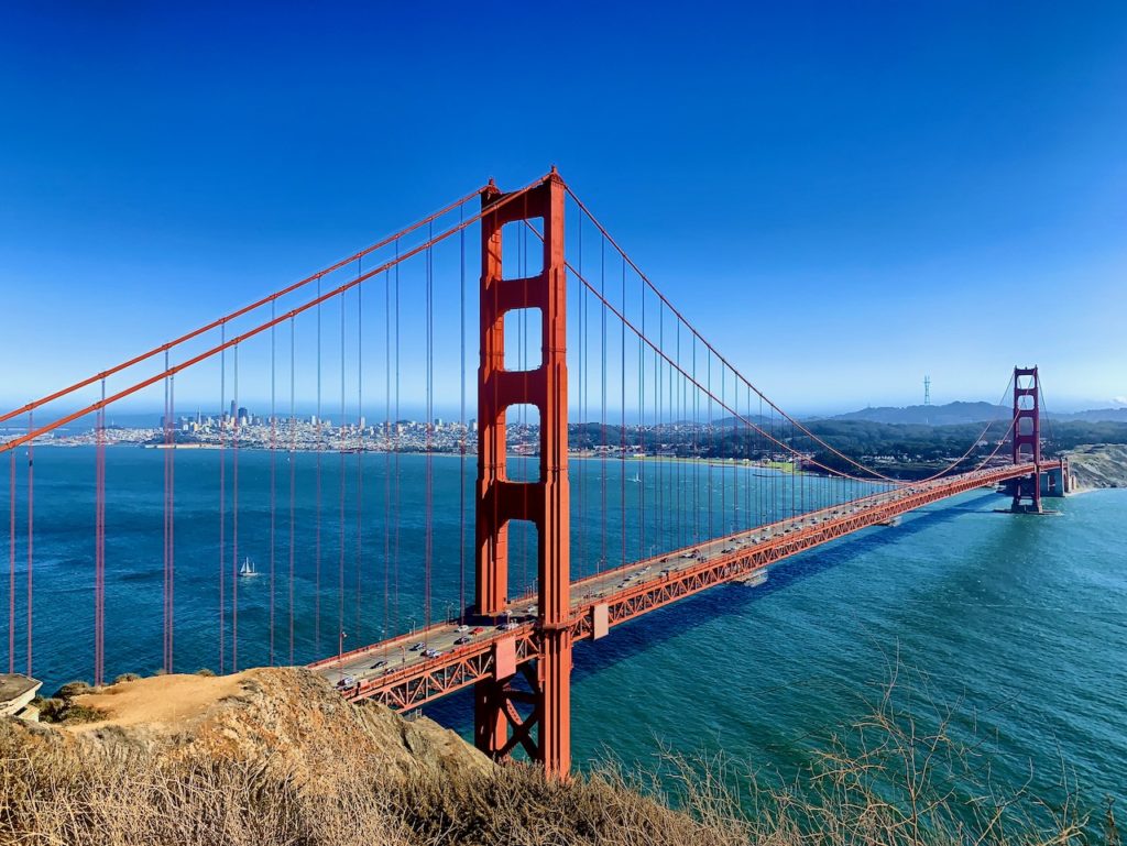 Golden Gate Bridge von den Marilyn Headlands